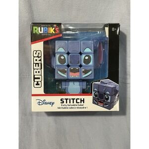 NEW Official Rubik's Cube - Disney Stitch - Fully Solvable Cube Includes Stand